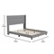 Flash Furniture Gray Queen Platform Bed with Headboard YK-1078-GY-Q-GG - alternate 8